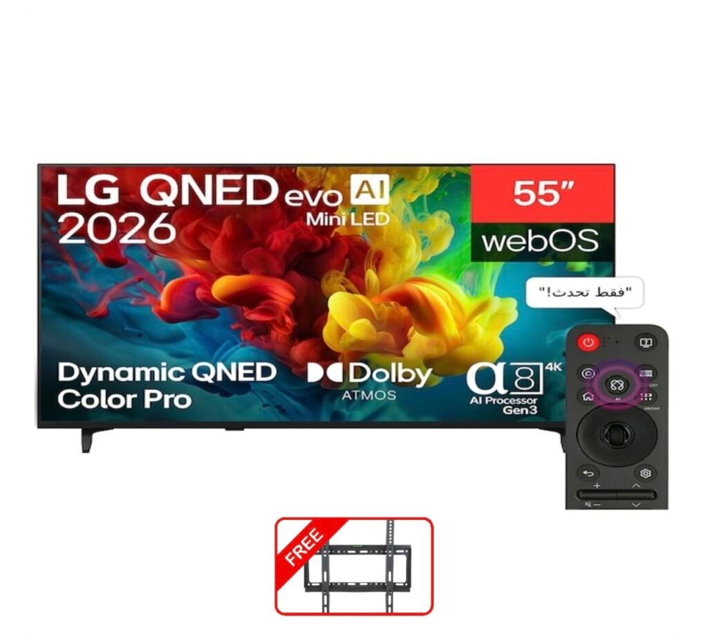 ال جي تليفزيون 55 بوصه سمارت - 4K UHD Mini LED ريسيفر بلت ان - 55QNED84B6T